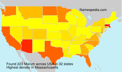 Surname Marum in USA Surname Marum in USA