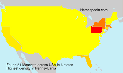 Surname Mascetta in USA Surname Mascetta in USA