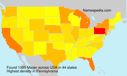 Surname Maser in USA