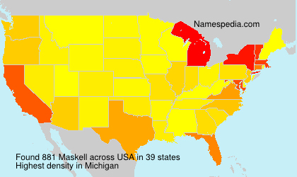 Surname Maskell in USA Surname Maskell in USA