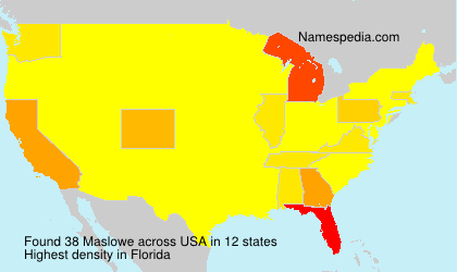 Surname Maslowe in USA Surname Maslowe in USA