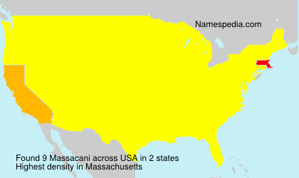 Surname Massacani in USA