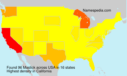 Surname Mastick in USA Surname Mastick in USA