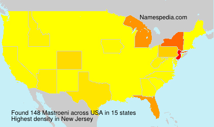 Surname Mastroeni in USA