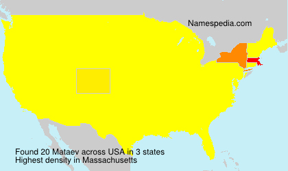 Surname Mataev in USA Surname Mataev in USA