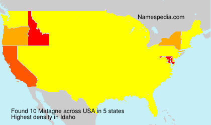 Surname Matagne in USA Surname Matagne in USA