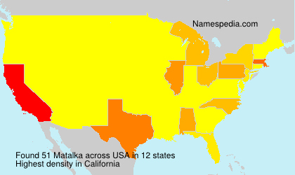 Surname Matalka in USA Surname Matalka in USA
