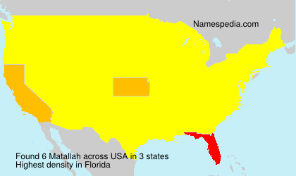 Surname Matallah in USA Surname Matallah in USA