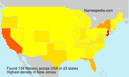 Surname Matano in USA Surname Matano in USA