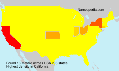 Surname Matare in USA Surname Matare in USA