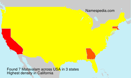 Surname Matavalam in USA Surname Matavalam in USA