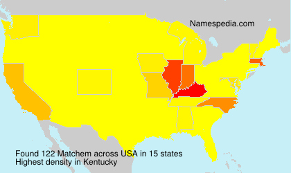 Surname Matchem in USA Surname Matchem in USA