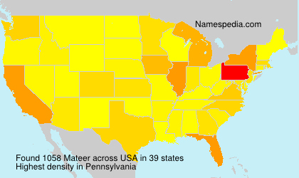Surname Mateer in USA Surname Mateer in USA