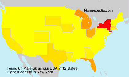 Surname Matejcik in USA Surname Matejcik in USA