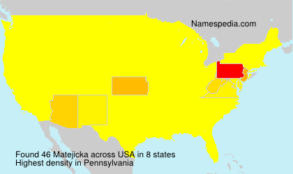 Surname Matejicka in USA Surname Matejicka in USA
