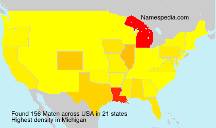 Surname Maten in USA Surname Maten in USA