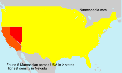 Surname Mateossian in USA Surname Mateossian in USA