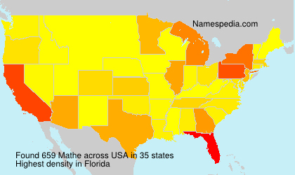 Surname Mathe in USA Surname Mathe in USA