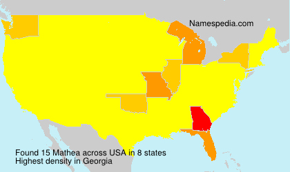 Surname Mathea in USA Surname Mathea in USA