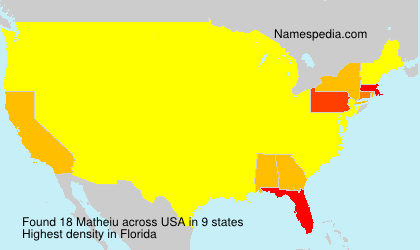 Surname Matheiu in USA Surname Matheiu in USA