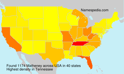 Surname Matheney in USA Surname Matheney in USA