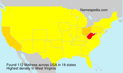 Surname Mathess in USA Surname Mathess in USA