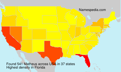 Surname Matheus in USA Surname Matheus in USA