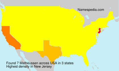 Surname Matheussen in USA Surname Matheussen in USA