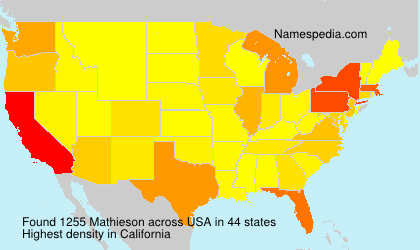 Surname Mathieson in USA Surname Mathieson in USA