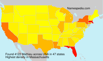 Surname Mathieu in USA Surname Mathieu in USA