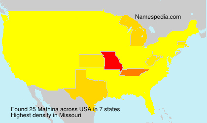 Surname Mathina in USA Surname Mathina in USA