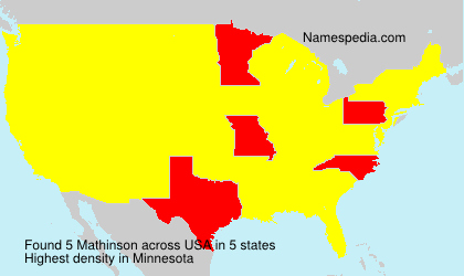 Surname Mathinson in USA Surname Mathinson in USA