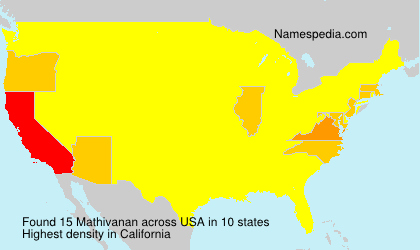 Surname Mathivanan in USA Surname Mathivanan in USA