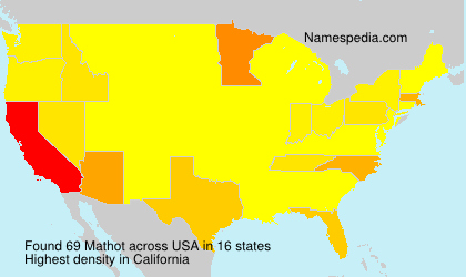 Surname Mathot in USA Surname Mathot in USA