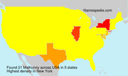 Surname Mathunny in USA Surname Mathunny in USA