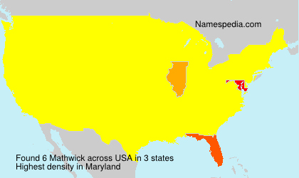 Surname Mathwick in USA Surname Mathwick in USA