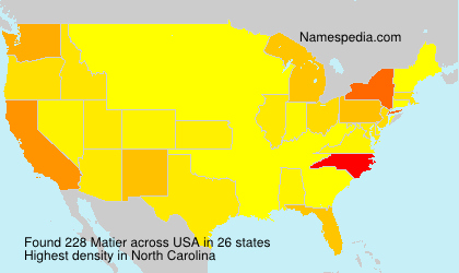 Surname Matier in USA Surname Matier in USA