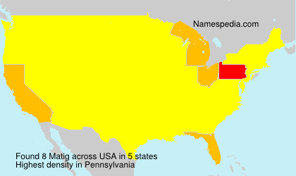 Surname Matig in USA Surname Matig in USA