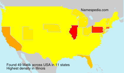 Surname Matik in USA Surname Matik in USA