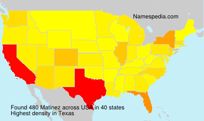 Surname Matinez in USA Surname Matinez in USA