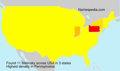 Surname Matinsky in USA Surname Matinsky in USA