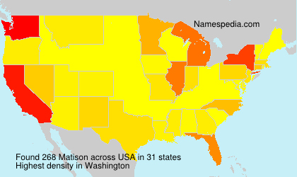 Surname Matison in USA Surname Matison in USA