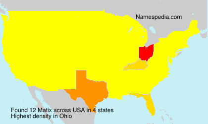 Surname Matix in USA Surname Matix in USA