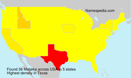 Surname Matjeka in USA Surname Matjeka in USA