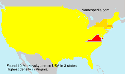Surname Matkovsky in USA Surname Matkovsky in USA