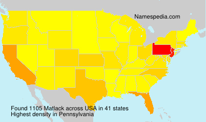 Surname Matlack in USA Surname Matlack in USA