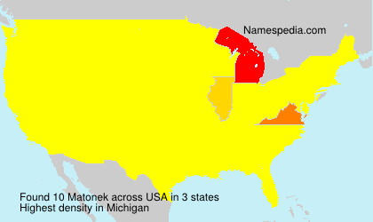 Surname Matonek in USA Surname Matonek in USA