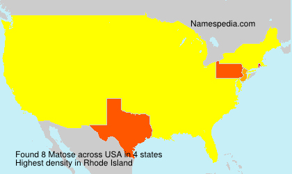 Surname Matose in USA Surname Matose in USA