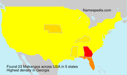 Surname Matrangos in USA Surname Matrangos in USA
