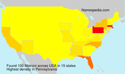 Surname Matroni in USA Surname Matroni in USA